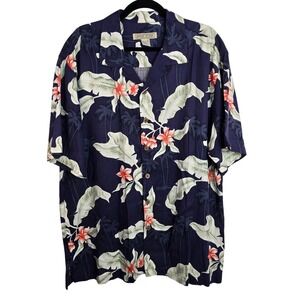 Vintage‎ Water Stone Hawaiian Button Up Shirt 100% Cotton Men's Large